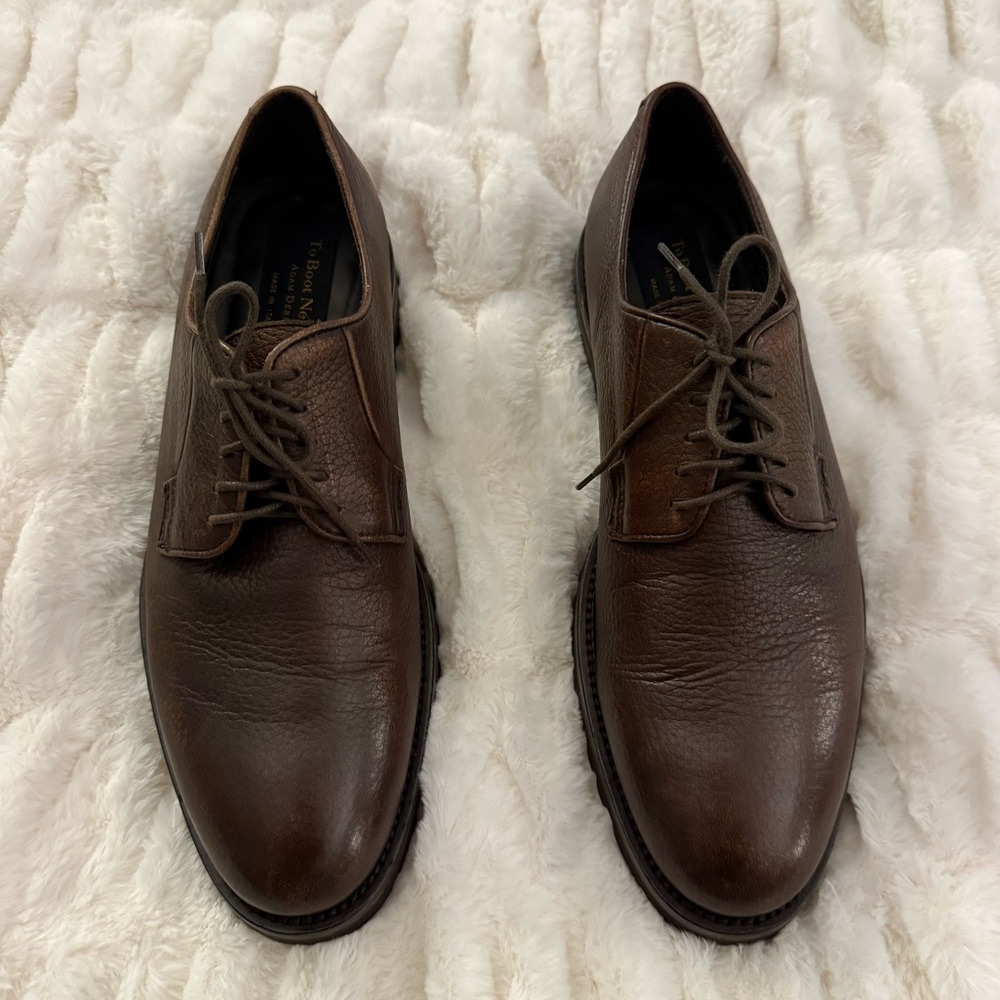 Men's Brown Leather Lace Up Shoes from To Boot / Adam Derrick